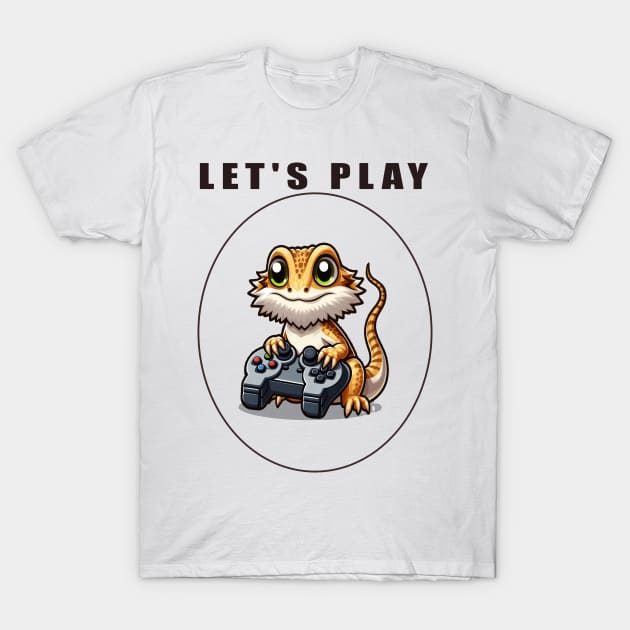 Bearded Dragon Dad Video Game T-Shirt by fantastic-designs